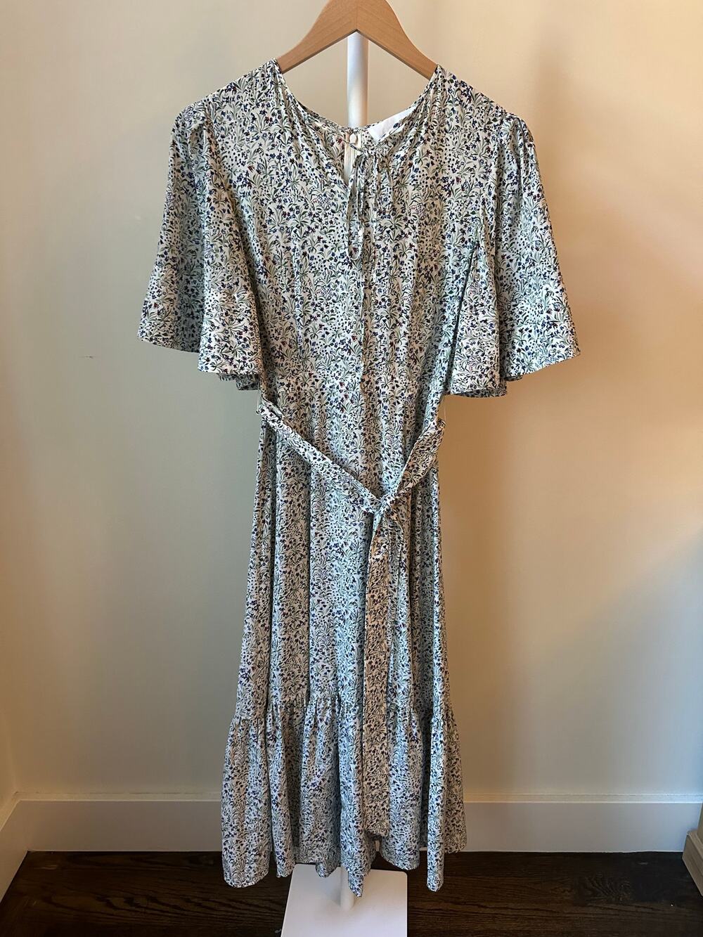 Co. 100% Silk Floral Midi Dress, Size XS